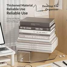 Foldable Matte PP File Storage Box, Desktop Vertical Book Stand, Transparent Acrylic A4 Paper Organizer, Document And Scrapbook Paper Sorting Rack, Suitable For Student Desks, Office Workspaces, Home Study, Libraries, Classrooms - Multicolor - View 7