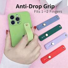 1/3/6/9/12/15/18/21pcs Phone Stand, Back Adhesive, No Drilling Required. Slouchy Desktop Version For Watching TV. Ring Buckle Suitable For Binge-Watching. Push-Pull Telescopic Silicone Shock-Proof Protection. - Finger Ring Buckle - View 5