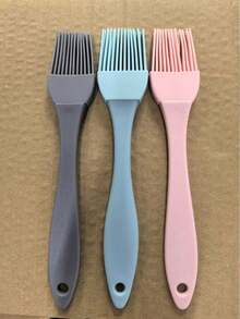 1pc High Temperature Resistant Silicone Basting Brush, Non-Stick Sauce Application Brush, Suitable For Pancake Frying, Outdoor Grilling, Baking And Other Cooking Scenarios, Kitchen Cooking Tool; Meets Daily Cooking Needs, Suitable For Dormitory Cooking, Family Gathering Cooking; Silicone Material Is Heat Resistant, Soft Brush Body Doesn't Damage Cookware, Easy To Clean; Can Be Used As Christmas Kitchen Decoration - Popular Items - View 13