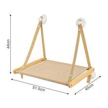 Foldable Cat Window Hammock 20kg Suction Cup Perch Washable Bed - Khaki M - View 4