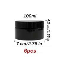 6pcs-Diameter 7 Centimeters,Black Plastic Jars With Lids, Cosmetic Containers Jars With Wide-Mouth For Slime, Beads, Rhinestones, Sequins Cosmetics, Lotion, Cream, Ointments And More ,There Are 8 Capacities To Choose From - View 13