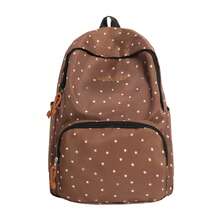 Ransel Remaja Motif Polkadot Hitam, Ransel Nilon Ringan Multi-Kompartemen dengan Logo Titik Putih & Huruf untuk Sekolah, Cocok untuk Penggunaan Sehari-hari - MultiWarna - View 11