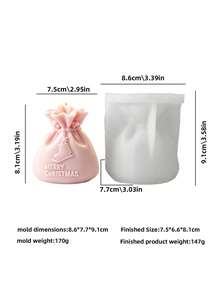 Christmas Gift Bag Shaped Candle Silicone Mold, Resin Silicone Mold, Gift Bag Design, Multi-Functional Easy Release, Suitable For Plaster, Clay, Handmade Soap, Aromatherapy Candles, Resin Crafts Molds And Wedding Decoration Accessories - Christmas Gift Bag - View 9