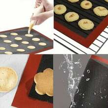 1/2PCS Silicone Baking Mats, Reusable Baking Mats, Barbecue Mats, Oven Liners, Cake Tray Mats, Macarons, Cookies, Baking Tools, Kitchen Accessories, Household Kitchen Supplies - Black - View 3