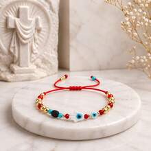 1PC Fashion Casual Evil Eye Bracelet, Adjustable Red String Lucky Protection Bracelet, Lucky Bracelet, Daily Wear - Multicolor - View 4
