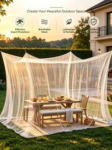 Outdoor Camping Mosquito Netting Large Size Patio Mosquito Net With Hanging Ropes For Garden Patio Camping Outdoor Travel.Hanging Canopy With 2 Side Openings For Bedroom Gazebo, Porch, Garden, Camping And Home Decor.Essential Gear For Hikers - Multicolor - View 4