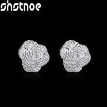 925 Sterling Silver Plated Earrings High Quality For Women Exquisite Student Girlfriend Jewelry Accessories Wedding Fashion Gift - Silver - View 5