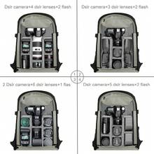 PULUZ Tas Ransel Portabel Luar Ruangan Tahan Air dan Gores, Tas Kamera PTZ Stabilizer Genggam, Dengan Penutup Hujan, Cocok Untuk Kamera Digital, Ronin-SC/Ronin-S (Hitam) - View 2