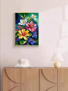 1pc DIY Diamond Painting Sticker Embroidery Flower Floral Home Decor Full Drill 30*40cm/40x50cm - Sets - View 5