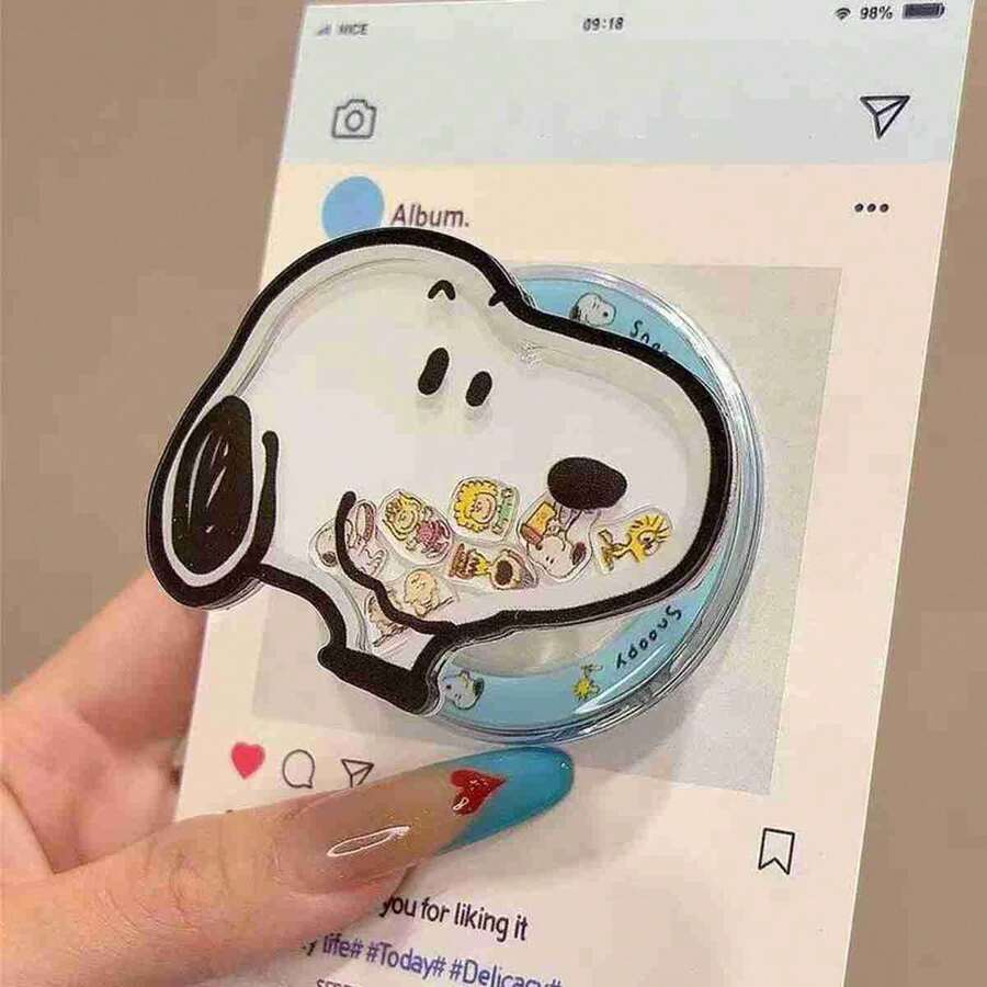 1個 2026新款 Snoopy 氣囊手機支架,精緻圖案,可自由伸縮與折疊,免手持,適合新年、萬聖節、聖誕節送給朋友與家人的驚喜禮物(隨機款式) - 彩色 - 查看 1