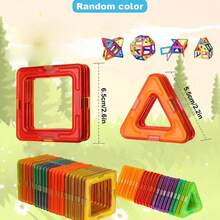 100pcs Magnetic Building Blocks, STEM Magnetic Sensory Toys, Suitable For Boys And Girls, Children's Magnetic Construction Toys For Brain Development, Preschool And Kindergarten - Multicolor - View 3