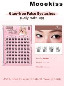 Mooekiss Glue-Free Segmented False Eyelashes, Messy Slouchy 3-Step Realistic Exquisite Versatile - Natural and Long - View 1