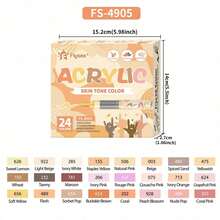 Flysea Dual Skin Tone Series, 12/24/36/48/72 Colors Full American Palette, Suitable For Cartoon Portrait Painting, Drawing And Writing, Vibrant Colors, Brilliant Visuals - Sets - View 17