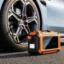 Alat Bantu Starter Mobil, Booster Aki Mobil 12V dengan Kompresor Udara 150PSI & Pompa Ban, Alat Bantu Starter Darurat Portabel dengan Layar Digital LCD, Lampu LED & Power Bank untuk Mobil, SUV, Truk & Sepeda Motor 14.8V 2500mAh - Catu daya starter darurat - View 4