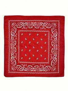 3PCS Mixed Color Paisley Pattern Scarves, Neutral Soft Lightweight Multi-Functional Face Mask Headband Tie Handbag Accessory - Multicolor - View 10