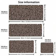 XXL Large Mouse Pad For Desk, Extended Keyboard Mouse Mat For Computer Office, Big Mouse Pad With Stitched Edges, Gaming Brown Leopard Print - View 3
