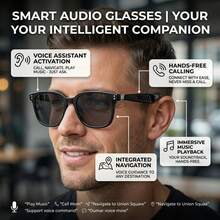 SENBONO AI Intelligent Audio Glasses, Built-In Microphone, Support Wireless Music/Voice Calls/Music Playback, Equipped With Multilingual Translation Application/Compatible With Smartphones/Suitable For Travel/Leisure/Christmas/Halloween - View 5