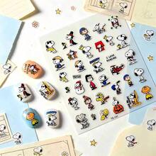 1pc 2026 Popular Fun & Beautiful Snoopy Nail Stickers, Suitable For Anime Collectors, DIY Decoration Stickers, Surprise Gift For Friends And Family For Anime Conventions, Birthday Parties, Back To School, New Year, Halloween, Christmas (Random Style) - Multicolor - View 1