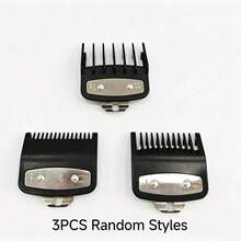 5/4/3/2/1pc Random Styles Adjustable Black Hair Clipper Comb Guard, Rat-Tail Comb, Suitable For Trimming Length, Professional Barber Home Salon Haircutting Accessories - Multicolor - View 11