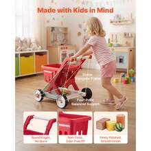 Kids Shopping Carts - Red and White - View 5