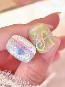 1pc Vintage Y2K Gothic Letter & Number 3D Nail Art Silicone Mold DIY Decor - Clear - View 5