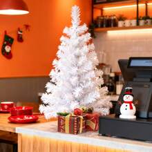 Christmas Tree  Artificial Xmas Tree White Premium PVC Bushy Realistic Fir Quick Installation Natural With Metal Stand For Christmas New Year Decorations - White - View 1