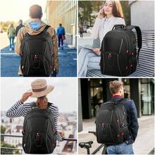 NEWHEY Balo du lịch chống nước 17.3 inch dung tích lớn, thân thiện TSA, dùng cho công sở, đi học, gaming, đại học, đựng máy tính - Nhiều màu - Xem 7