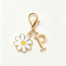 Daisy Initial Letter Keychain, A-Z Alphabet Charm Key Ring, Personalized Gift For Backpack & Car Keys - Multicolor - View 29