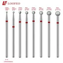 8Pcs Ball Shape Diamond Nail Drill Bits Set, Red Band Fine Grit, 2.35mm Universal Shank For Russian Manicure Cuticle Prep - Multicolor - View 7