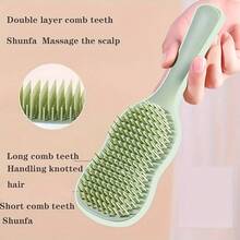 1set/1pc Comb And Black Cleaning Brush, Smooth Detangling Comb - Gentle Scalp Massage, Easy To Untangle, Anti-Static, Creates Shine - Suitable For Daily Home Use - Multicolor - View 4