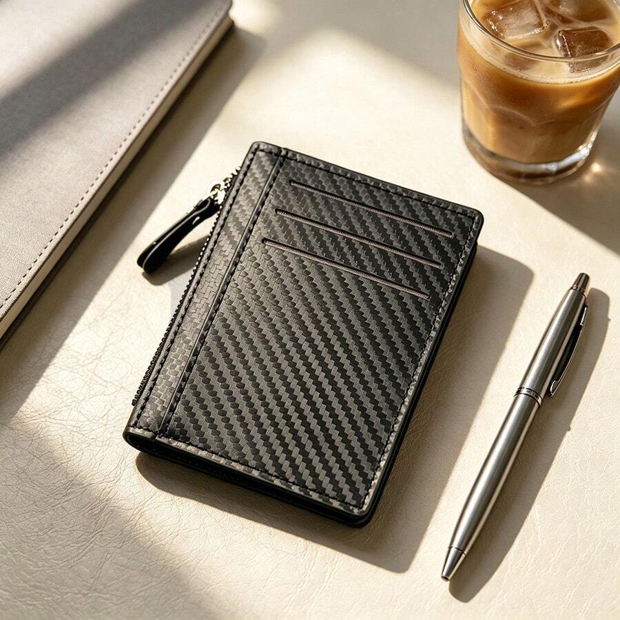 Wcarno Minimalist Fashionable Retro Coin Purse With Bill Compartment, Multi-Functional Wallet