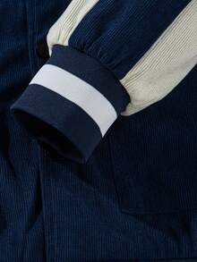 EVRINFINITE Men's Casual Fashion Colorblock Old Money Style Jacket - Blue - View 8