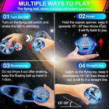 RGB Magic Flying Ball With Boomerang Effect, Mini Drone For Kids, Magic Ball With Built-In Lights And 360° Rotation, Flying Ball Hoverball Spinner Toy - Blue - View 6
