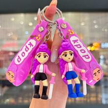 Hasbro KPOP Demon Hunter Girl Group Keychain, Korean Anime Demon Hunter PVC Backpack Pendant Key Chain - Multi-color - View 2