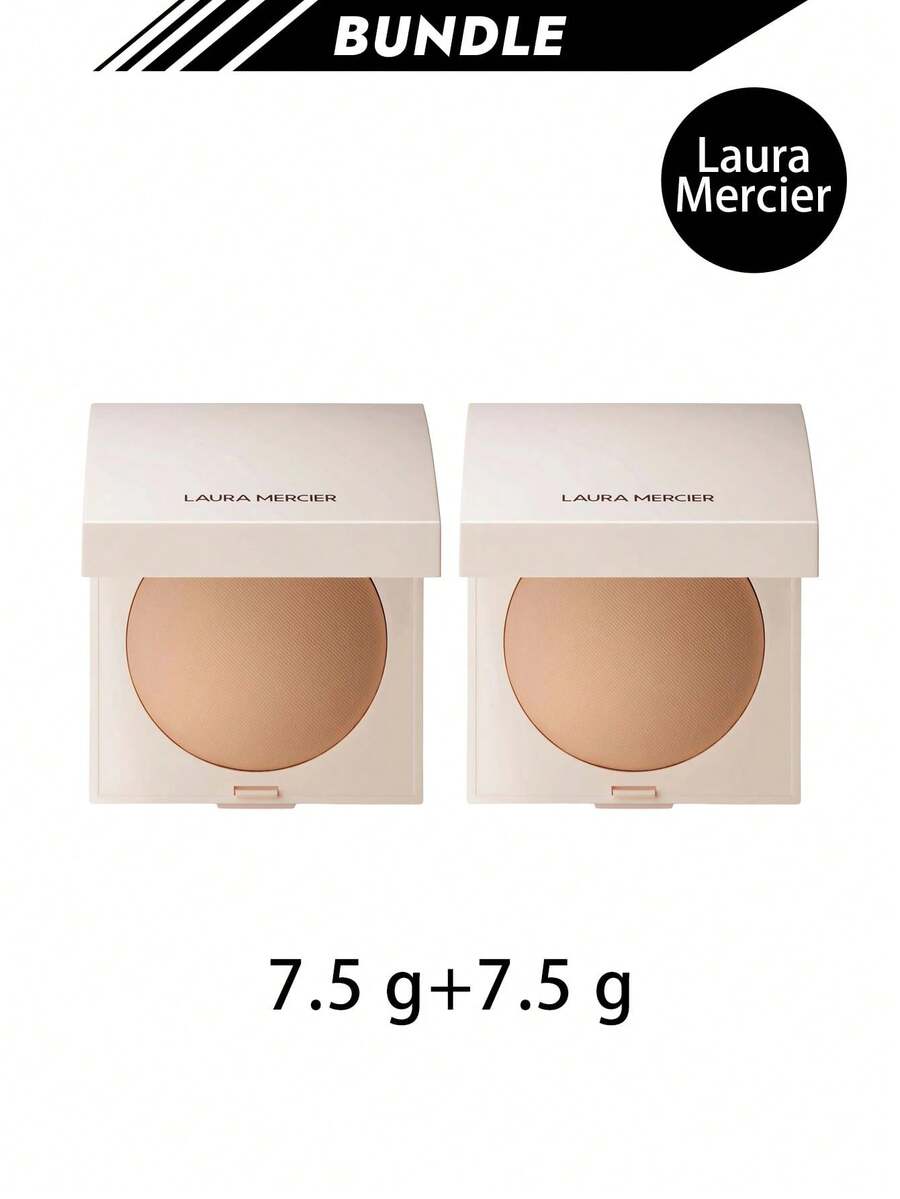 Laura Mercier [Bundle] Real Flawless Luminous Perfecting Pressed Powder Medium 7.5 G X 2 - Medium - View 1
