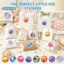 500pcs/Roll 1 Inch Disco Ball Stickers, Colorful Disco Ball Stickers For Stationery, Pencil, Backpack, Skateboard Decoration, Teacher Training, Graffiti Label Stickers, Cake Baking, Envelope, Gift Box Sealing Stickers, Used For Crafts, Scrapbook, Journal, Scrapbook, Envelope Decoration And Sealing Stickers - Multicolor - View 3
