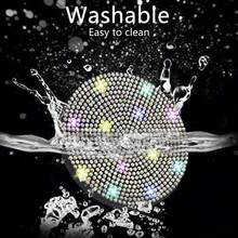 2/4PCS Car Colorful Rhinestone Cup Holder Coasters, Luxury Full Rhinestone Appearance, Non-Slip Waterproof, Prevent Cup Clatter And Noise, Decorate Car Interior, Practical Car Accessories - Full Rhinestone Car Cup Holder - View 2