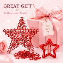 11/49pcs Y2K Style Star Hair Clips 1.18 Inch | 2000s Metal Hair Accessories Star Snap Hair Clips Non-Slip Metal Small Mini Flat Hair Clips For Women - Multicolor - View 2