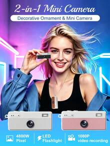 TOUCHBeauty Kamera Digital Mini Liontin Kalung, Kamera Saku Portabel yang Dapat Dipakai, Resolusi 1080P, Perekam Foto & Video untuk Selfie dan Perjalanan, Kartu TF Tidak Termasuk, Hadiah Gadget Kreatif untuk Remaja & Pelajar - MultiWarna - View 1