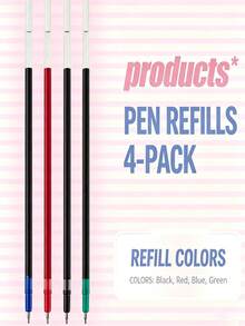 4-In-1 Neutral Pen, 4 Colors In One Pen (Black, Blue, Red, Green), High-Quality Nib, Suitable For Students, Smooth Writing, Applicable For Writing, Marking, Note-Taking. Office Supplies, Back To School Supplies. - 4-color Retractable Pen - View 6