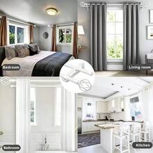 1 Set Double Curtain Rod Set, Metal Adjustable Splice Double Curtain Rod Set, Suitable For Windows, Equipped With Rod Brackets, Perfect For Bathroom, Bedroom And Living Room Blackout Curtains (White) - American Style Double Rod - White - View 9