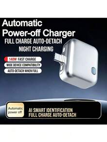 140W Type-C Fast Charging Auto Shut-Off Charger, Magnetic Pop-Up Charging Interface, Full Charge Auto Power-Off Adapter, Travel Essential - Multicolor - View 2