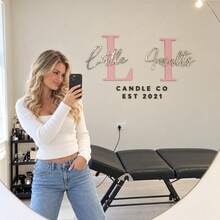 1pc Personalized Custom Text Logo, Acrylic Mirror & Black Letter Cut, Laser Cut Corporate Sign, Laser Cut Logo Sign, Corporate Wall Sign, Indoor Decor Commercial Logo Studio Custom - Multicolor - View 3