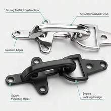 2Sets (1 Set = 1 Set Of Buttons + 5 Sets Of Rivets) Alloy Airplane Buckle, Interlocking Motorcycle Jacket Button, Handbag Snap Button Accessory, Unisex Hand-Sewn Hook And Eye Jacket Zipper Buckle - Multicolor - View 8