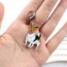 1pc/2pcs/3pcs Cute Smiling Jack Russell Terrier Keychain With Pocket Hug Blessing Card, Perfect For Decorating Keys, Bags And More, Inspirational Memorial Gift For Family, Brothers, Friends And Dog Lovers, Conveying A Feeling Of Gentle Companionship - Brown and White - View 11