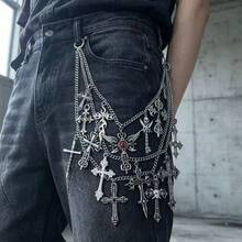 Fashion Cross Pendant Pants Chain - Multicolor - View 1