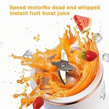 Gelas Juicer Mini, Juicer Portabel Nirkabel, Blender Ukuran Pribadi, Cocok untuk Smoothie dan Milkshake, Blender Buah Dapur Rumah, Cocok untuk Rumah dan Perjalanan. (420ML) - 420ML+420ML - View 7