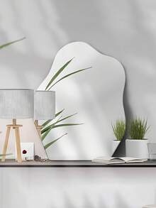 Non-Fragile Acrylic Cloud Mirror, Self-Adhesive Design, No Drilling Required. Ideal For Wall Installation With Asymmetrical Soft Design. Suitable For Multiple Decorative Scenes, Home Decor, Makeup, Vanity Mirror - Acrylic Mirror Sticker - View 5