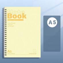 A5 Spiral Notebook - Simple Hardcover With Tear-Out Inner Pages And Glossy Finish, Suitable For Various Occasions Such As Office Work, Study, And Gifting. The Cover Design Is Inspiring, And The Binding Is Sturdy And Durable. - Multicolor - View 5