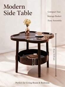 Matte Coffee Table 3 Colors Available 1pc Modern Minimalist 2-Tier Storage Coffee Table - Space-Saving Living Room, Office And Bedroom Multi-Functional Desk - Compact Design, White, Beige, Green, Black, Office Decor And Accessories, Independent Furniture, Easy To Clean Surface - Multicolor - View 3